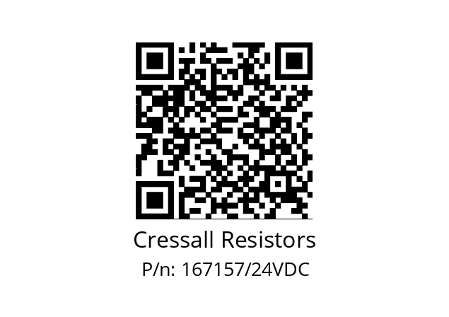   Cressall Resistors 167157/24VDC