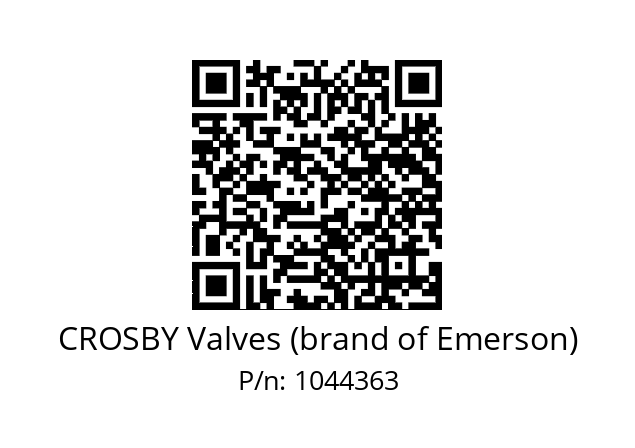   CROSBY Valves (brand of Emerson) 1044363