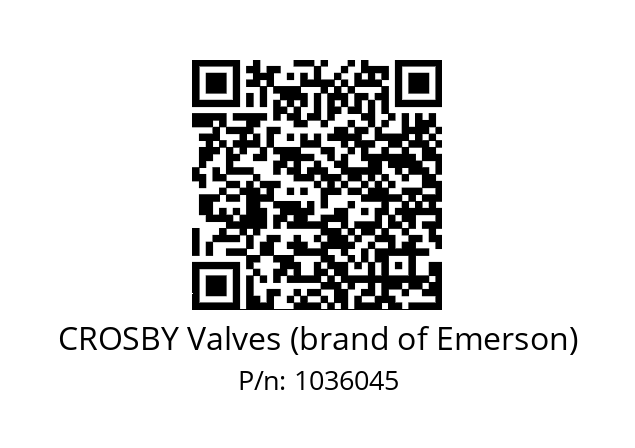   CROSBY Valves (brand of Emerson) 1036045