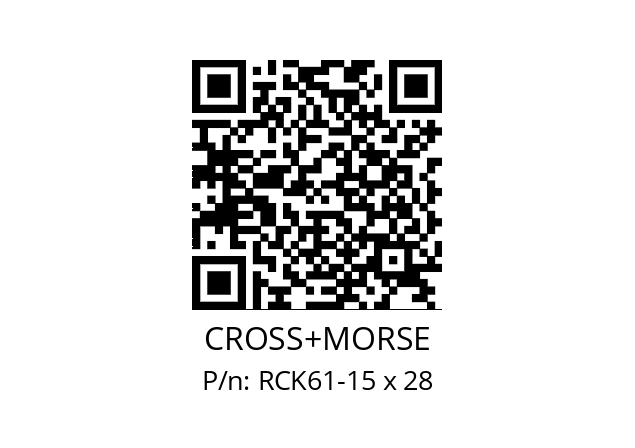   CROSS+MORSE RCK61-15 x 28