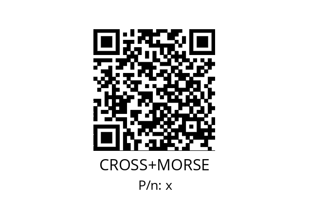   CROSS+MORSE x