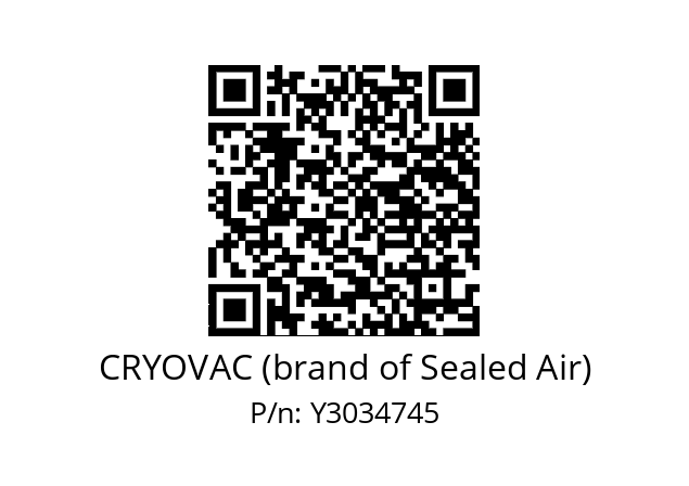   CRYOVAC (brand of Sealed Air) Y3034745