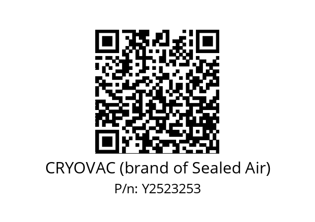   CRYOVAC (brand of Sealed Air) Y2523253