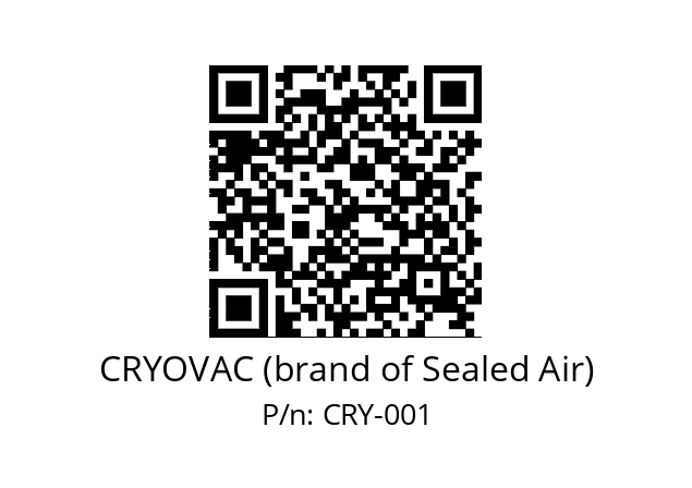   CRYOVAC (brand of Sealed Air) CRY-001