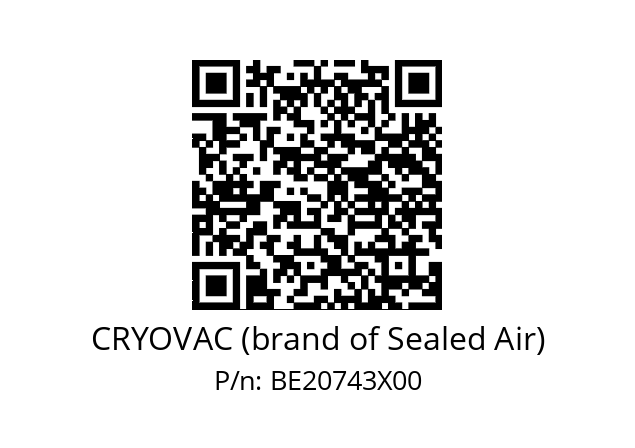   CRYOVAC (brand of Sealed Air) BE20743X00