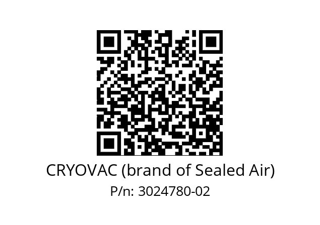   CRYOVAC (brand of Sealed Air) 3024780-02