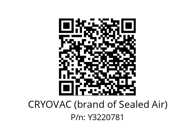   CRYOVAC (brand of Sealed Air) Y3220781