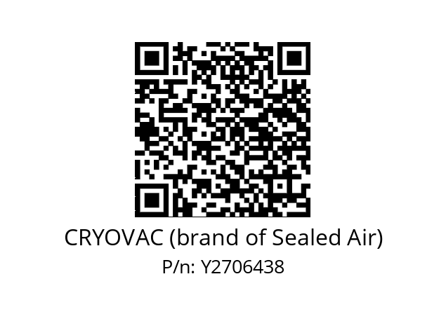   CRYOVAC (brand of Sealed Air) Y2706438