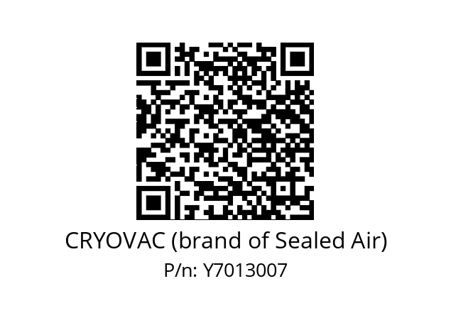   CRYOVAC (brand of Sealed Air) Y7013007