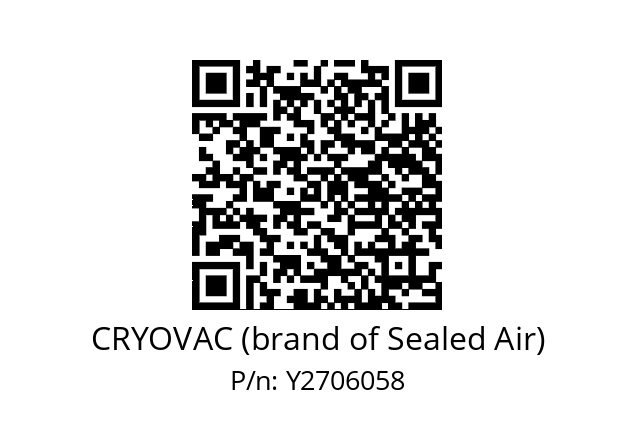   CRYOVAC (brand of Sealed Air) Y2706058