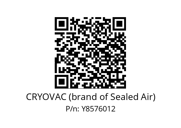   CRYOVAC (brand of Sealed Air) Y8576012