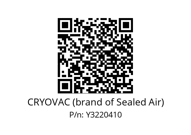   CRYOVAC (brand of Sealed Air) Y3220410