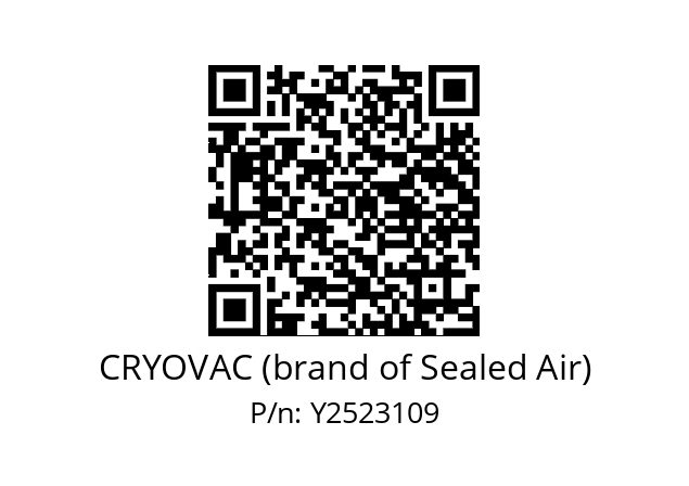   CRYOVAC (brand of Sealed Air) Y2523109