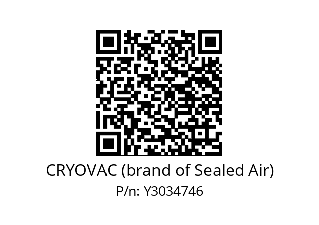   CRYOVAC (brand of Sealed Air) Y3034746