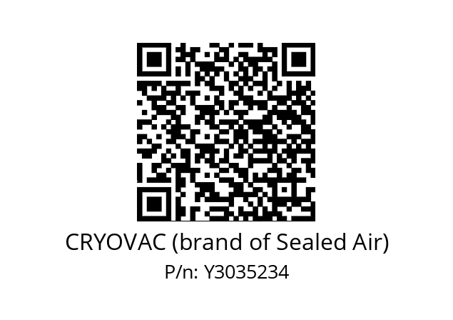   CRYOVAC (brand of Sealed Air) Y3035234