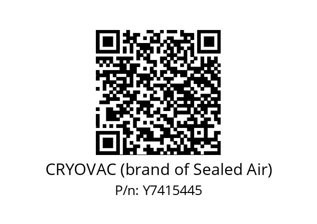   CRYOVAC (brand of Sealed Air) Y7415445