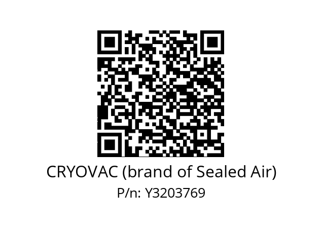   CRYOVAC (brand of Sealed Air) Y3203769