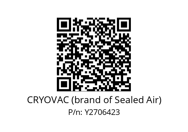   CRYOVAC (brand of Sealed Air) Y2706423