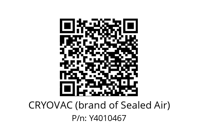   CRYOVAC (brand of Sealed Air) Y4010467