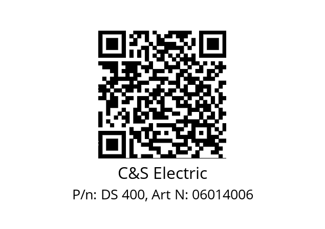   C&S Electric DS 400, Art N: 06014006