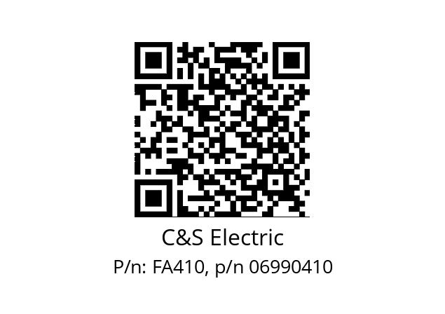   C&S Electric FA410, p/n 06990410