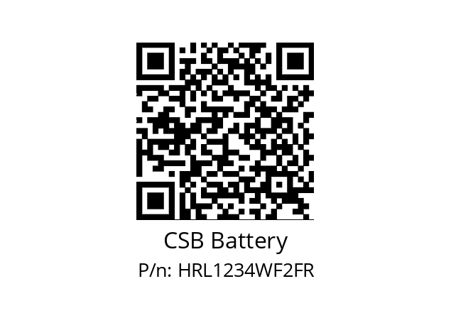   CSB Battery HRL1234WF2FR