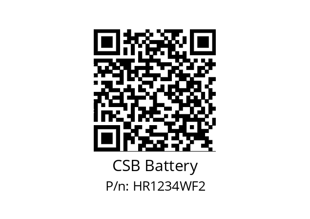   CSB Battery HR1234WF2