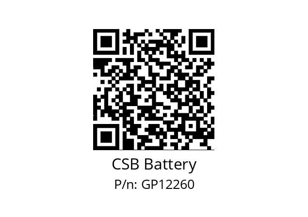   CSB Battery GP12260