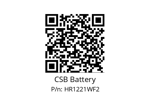   CSB Battery HR1221WF2