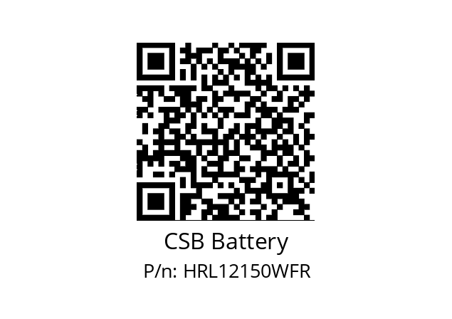   CSB Battery HRL12150WFR