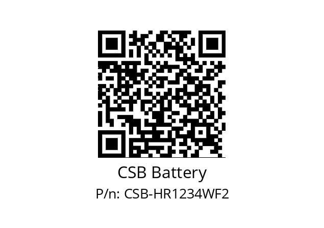   CSB Battery CSB-HR1234WF2