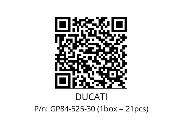   DUCATI GP84-525-30 (1box = 21pcs)