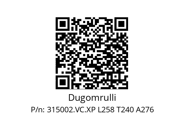   Dugomrulli 315002.VC.XP L258 T240 A276