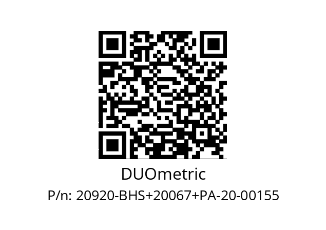   DUOmetric 20920-BHS+20067+PA-20-00155