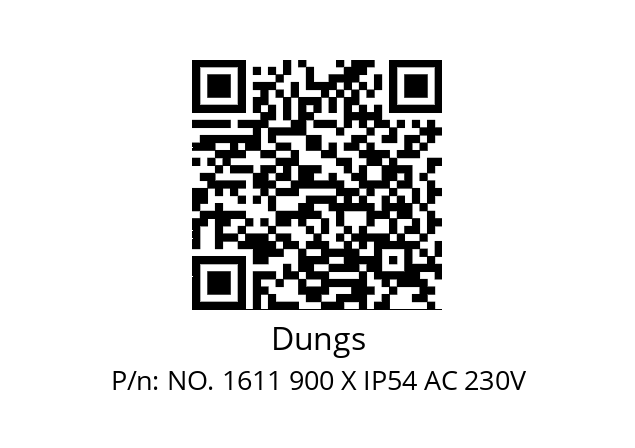   Dungs NO. 1611 900 X IP54 AC 230V