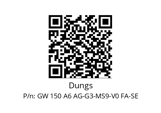   Dungs GW 150 A6 AG-G3-MS9-V0 FA-SE