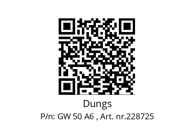   Dungs GW 50 A6 , Art. nr.228725