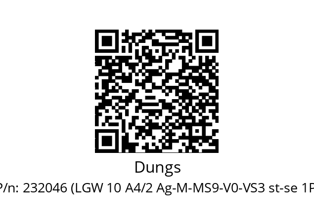   Dungs 232046 (LGW 10 A4/2 Ag-M-MS9-V0-VS3 st-se 1P)