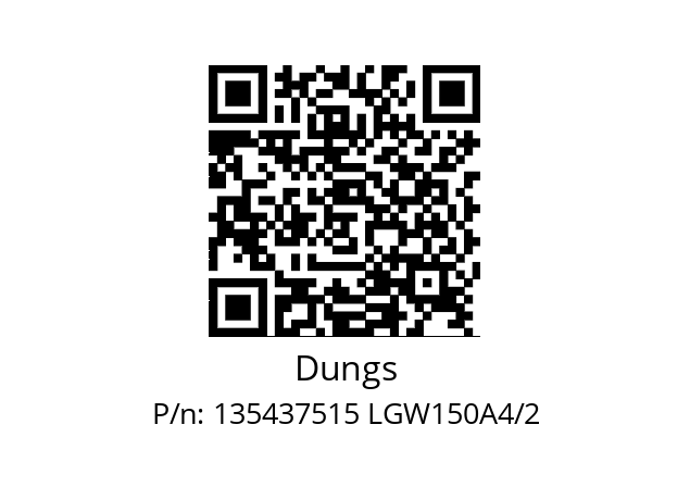   Dungs 135437515 LGW150A4/2