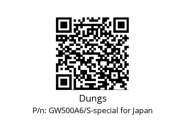   Dungs GW500A6/S-special for Japan