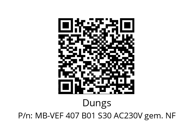   Dungs MB-VEF 407 B01 S30 AC230V gem. NF