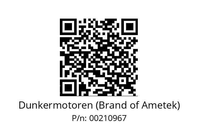   Dunkermotoren (Brand of Ametek) 00210967