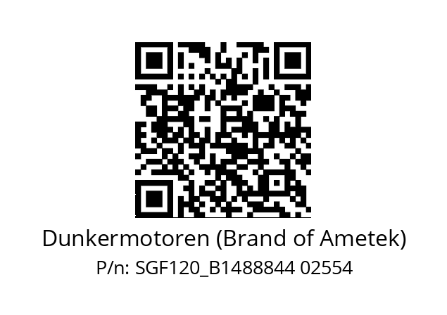   Dunkermotoren (Brand of Ametek) SGF120_B1488844 02554