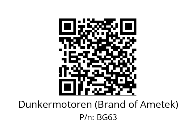   Dunkermotoren (Brand of Ametek) BG63