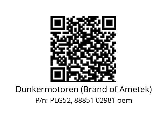   Dunkermotoren (Brand of Ametek) PLG52, 88851 02981 oem