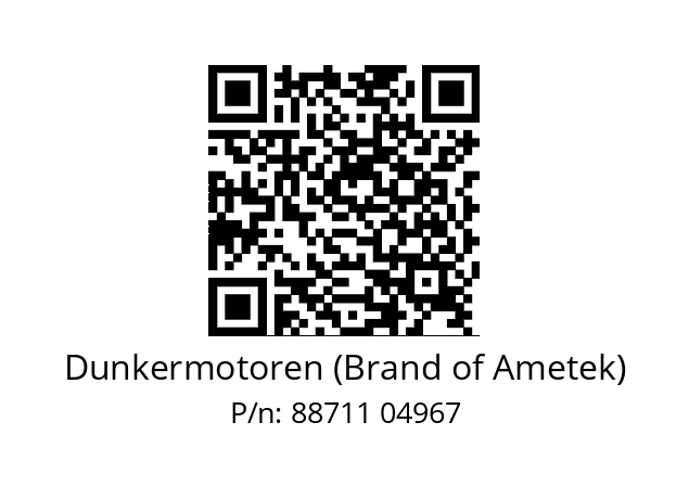   Dunkermotoren (Brand of Ametek) 88711 04967