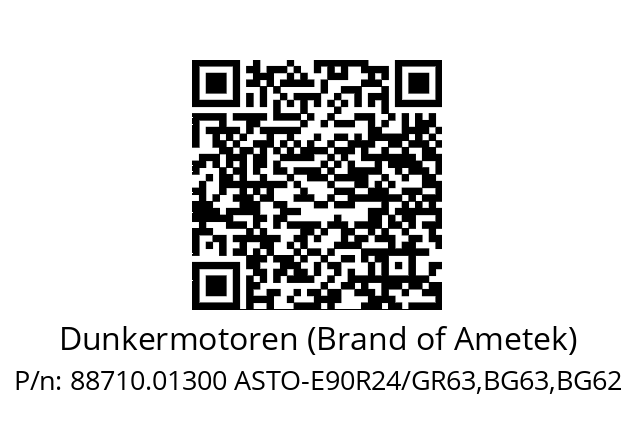   Dunkermotoren (Brand of Ametek) 88710.01300 ASTO-E90R24/GR63,BG63,BG62