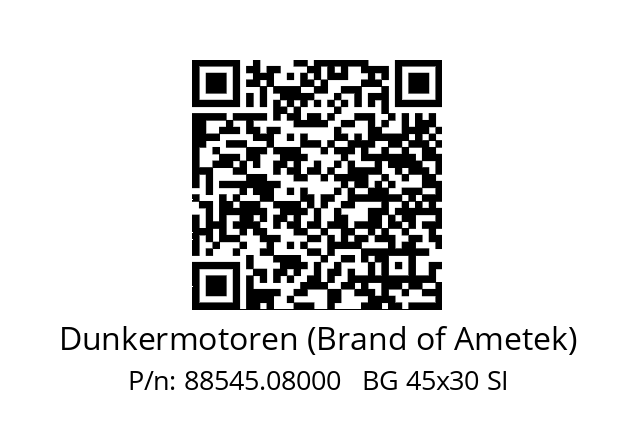   Dunkermotoren (Brand of Ametek) 88545.08000   BG 45x30 SI