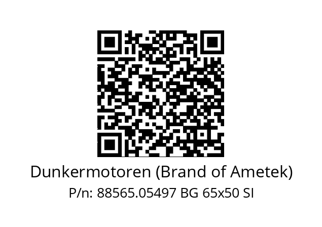   Dunkermotoren (Brand of Ametek) 88565.05497 BG 65x50 SI