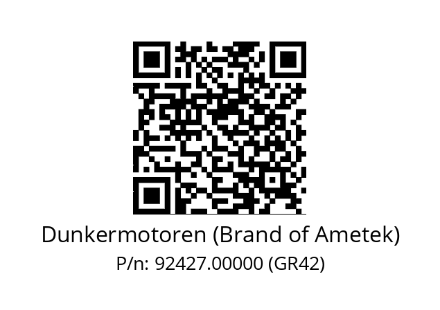   Dunkermotoren (Brand of Ametek) 92427.00000 (GR42)